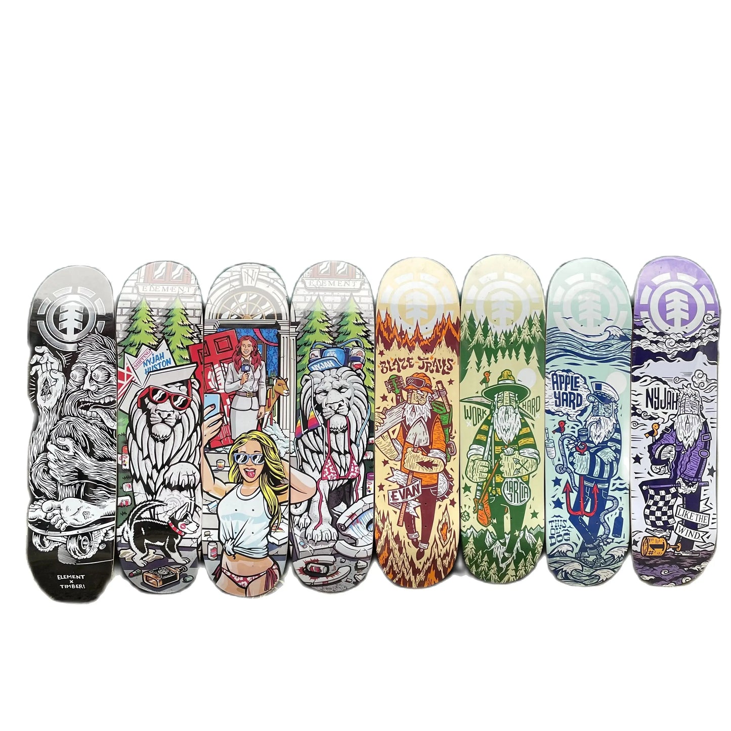 element high quality skateboard canadian maple deck 7 ply free girptape pro skating 7