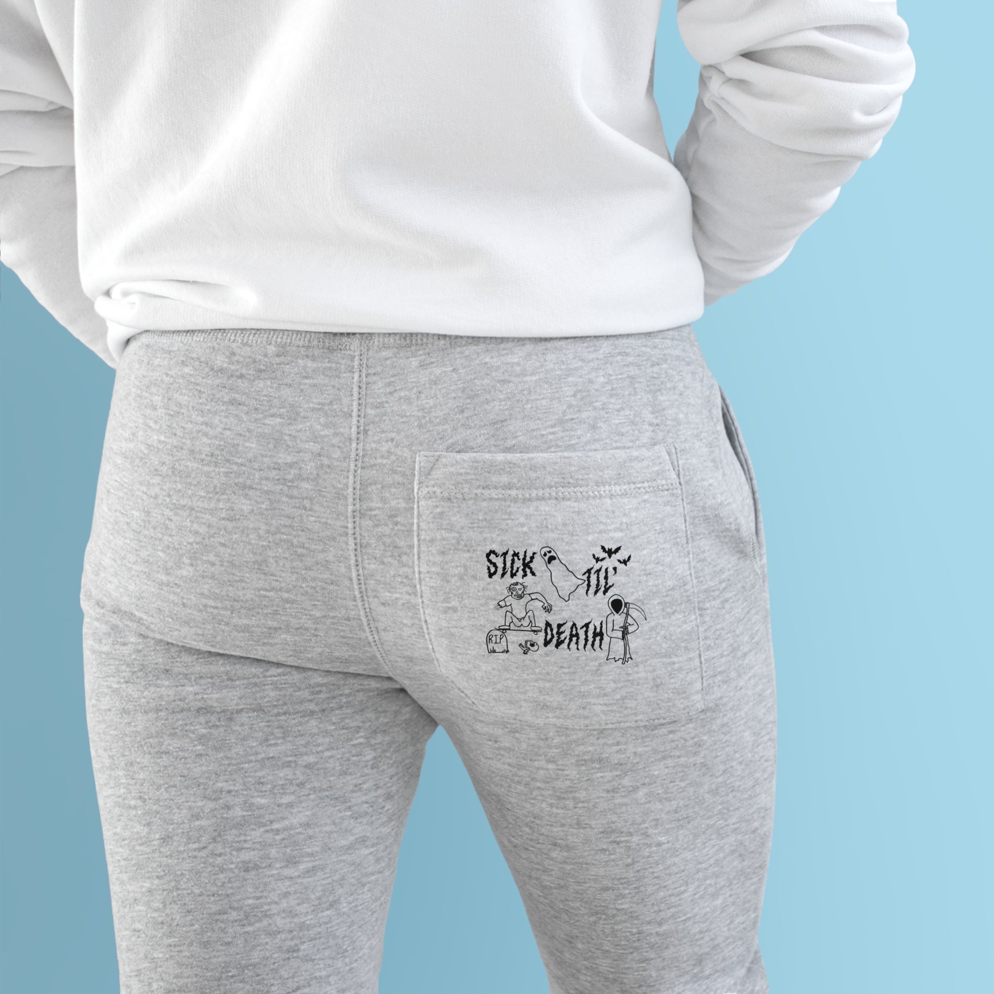 sick til’ death doodle unisex fleece joggers