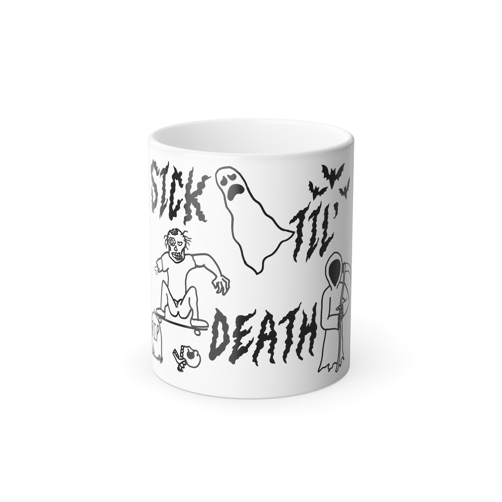 sick til’ death doodle 11oz color morphing mug