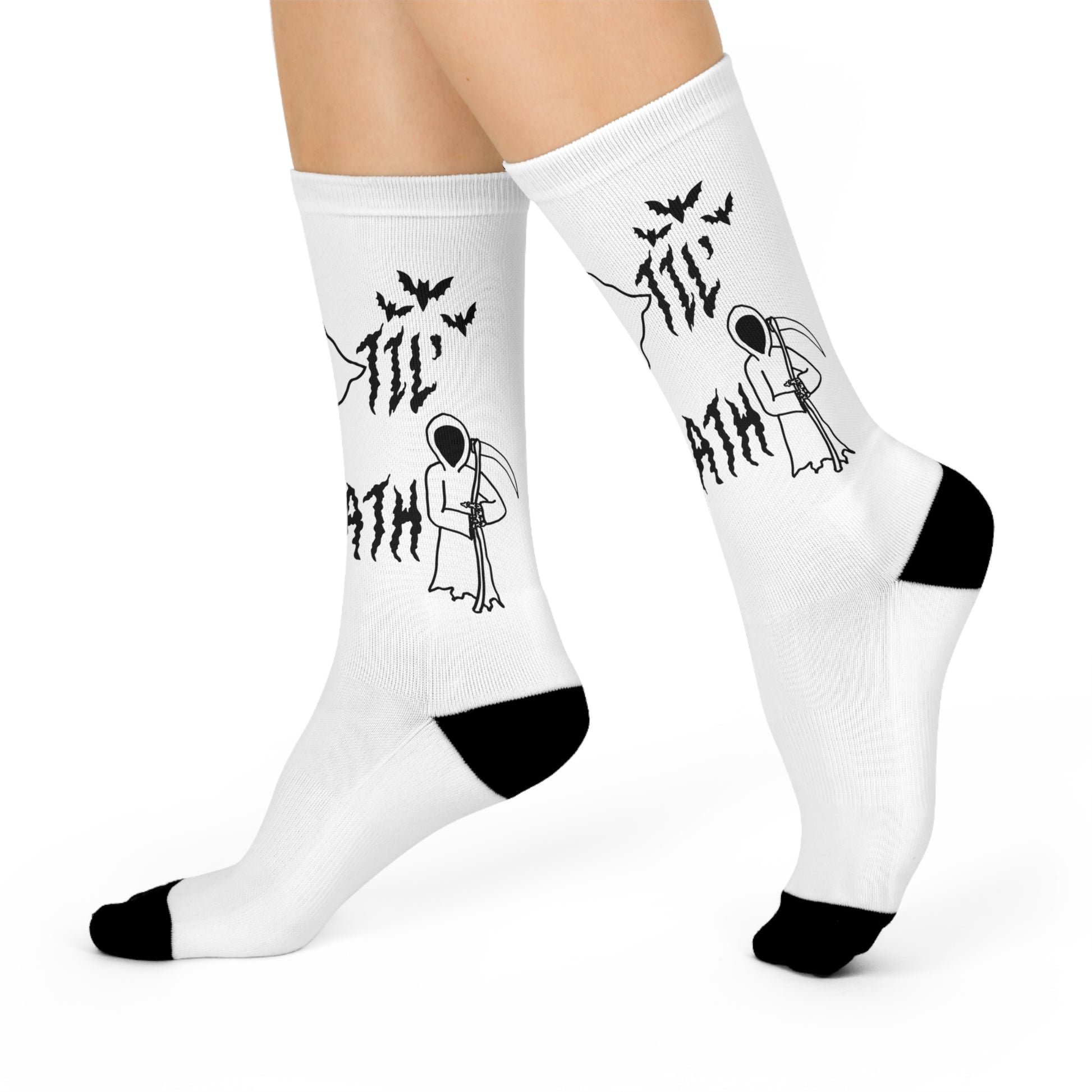 sick til’ death doodle crew socks