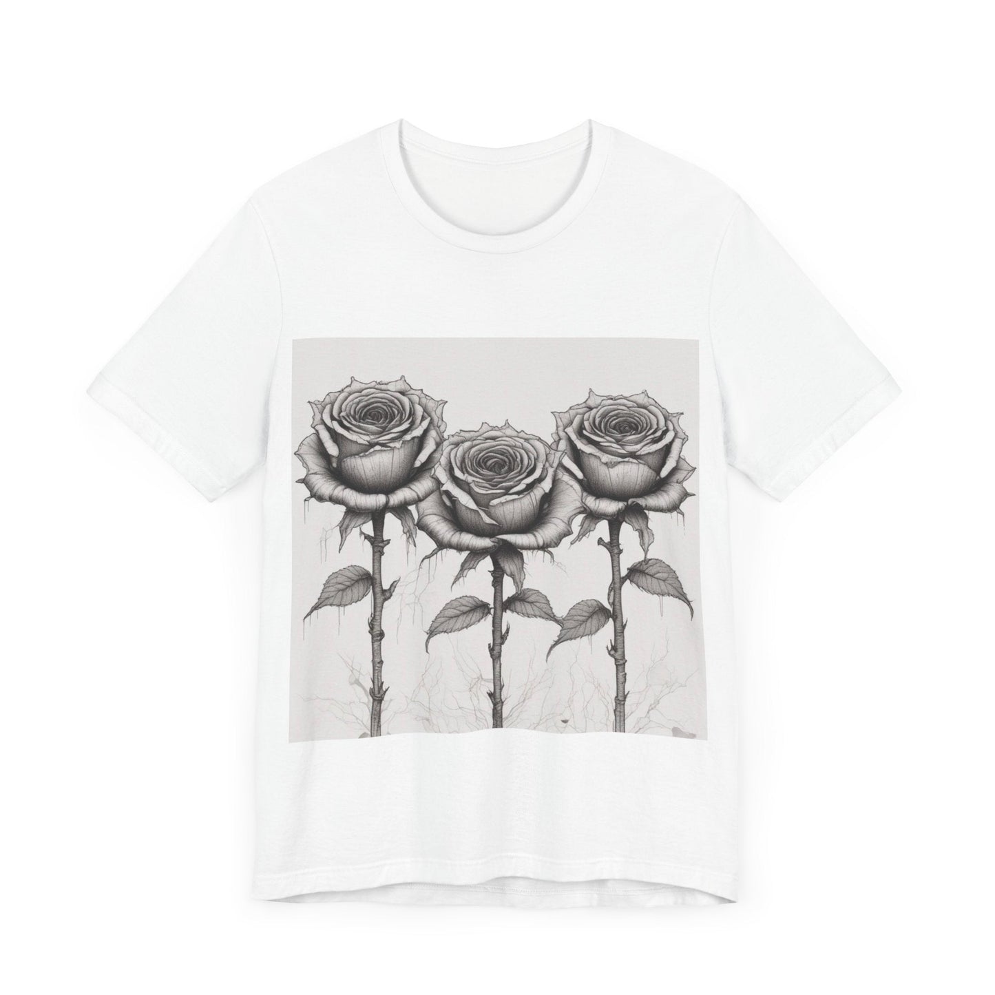 Tee-shirt jersey unisexe trois roses