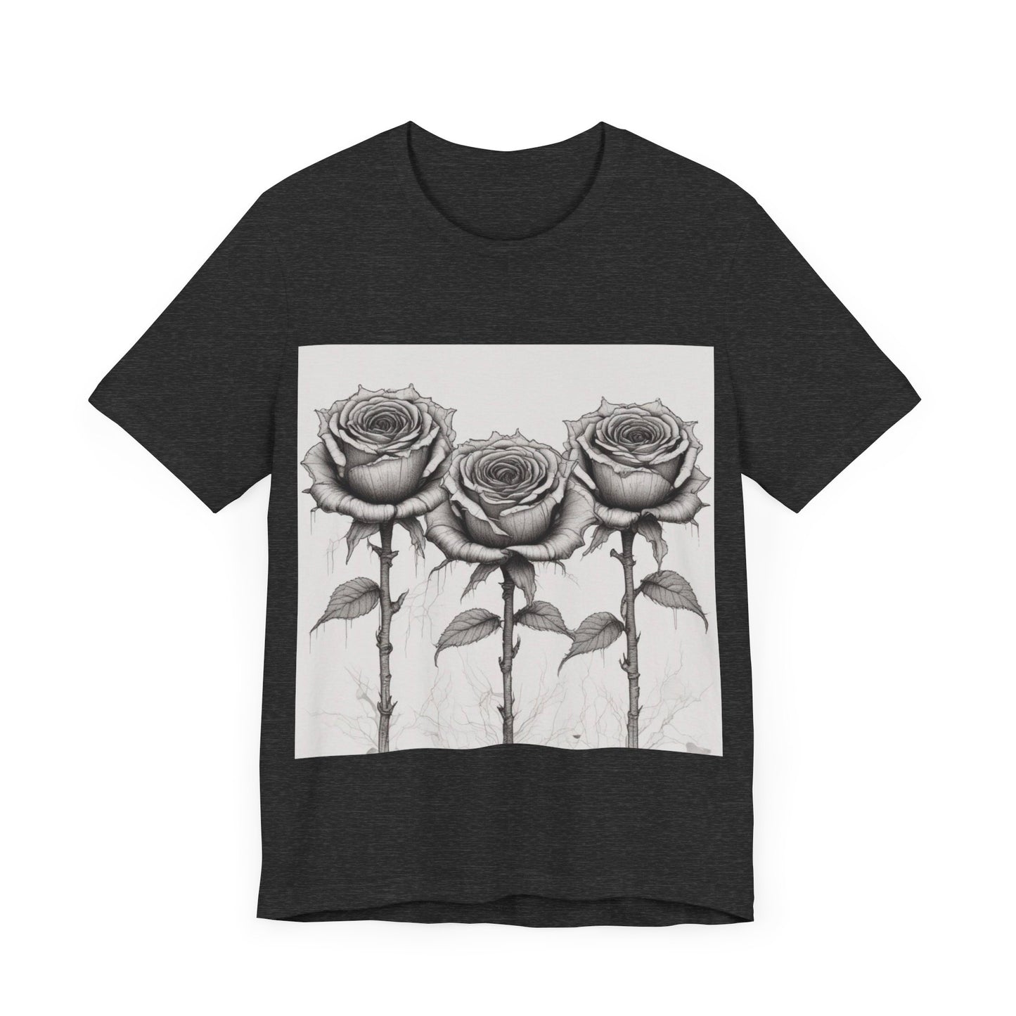 Tee-shirt jersey unisexe trois roses