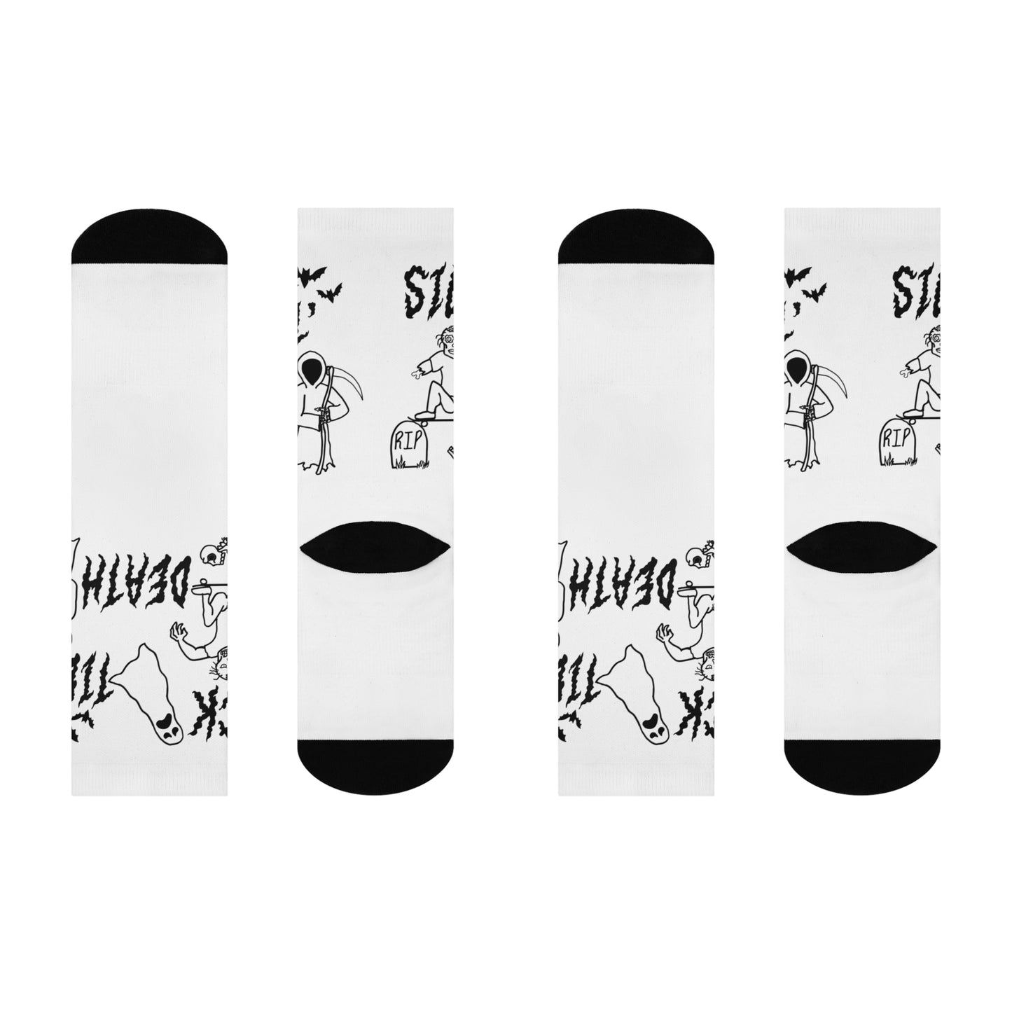 sick til’ death doodle crew socks