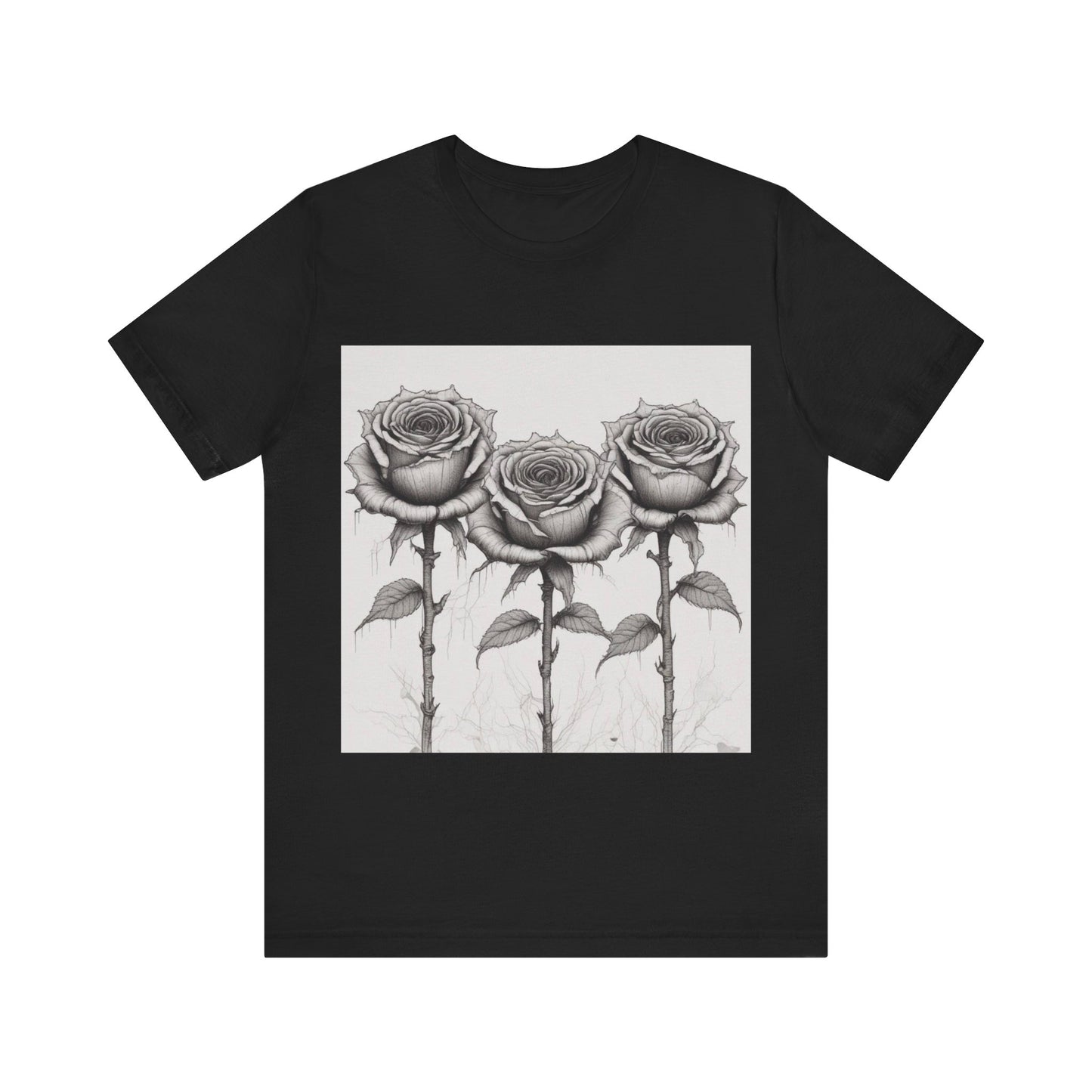 Tee-shirt jersey unisexe trois roses