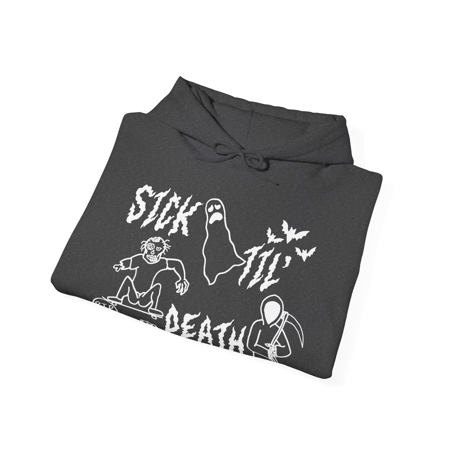 sick til’ death doodle unisex hoodie