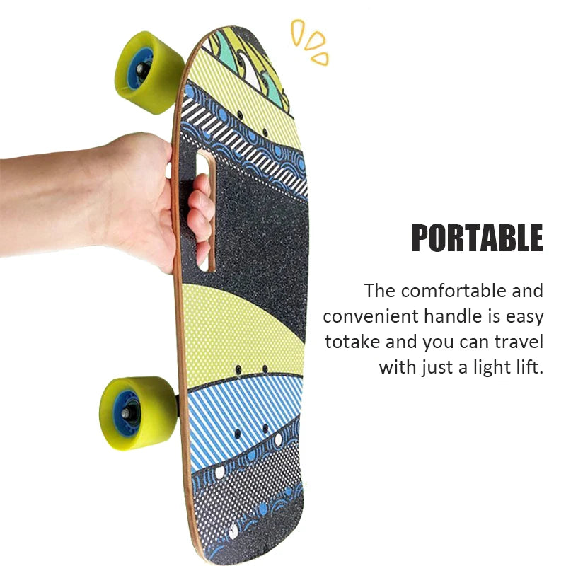 portable mini skateboard 19 inch complete skateboard maple high speed drift cruiser skate board