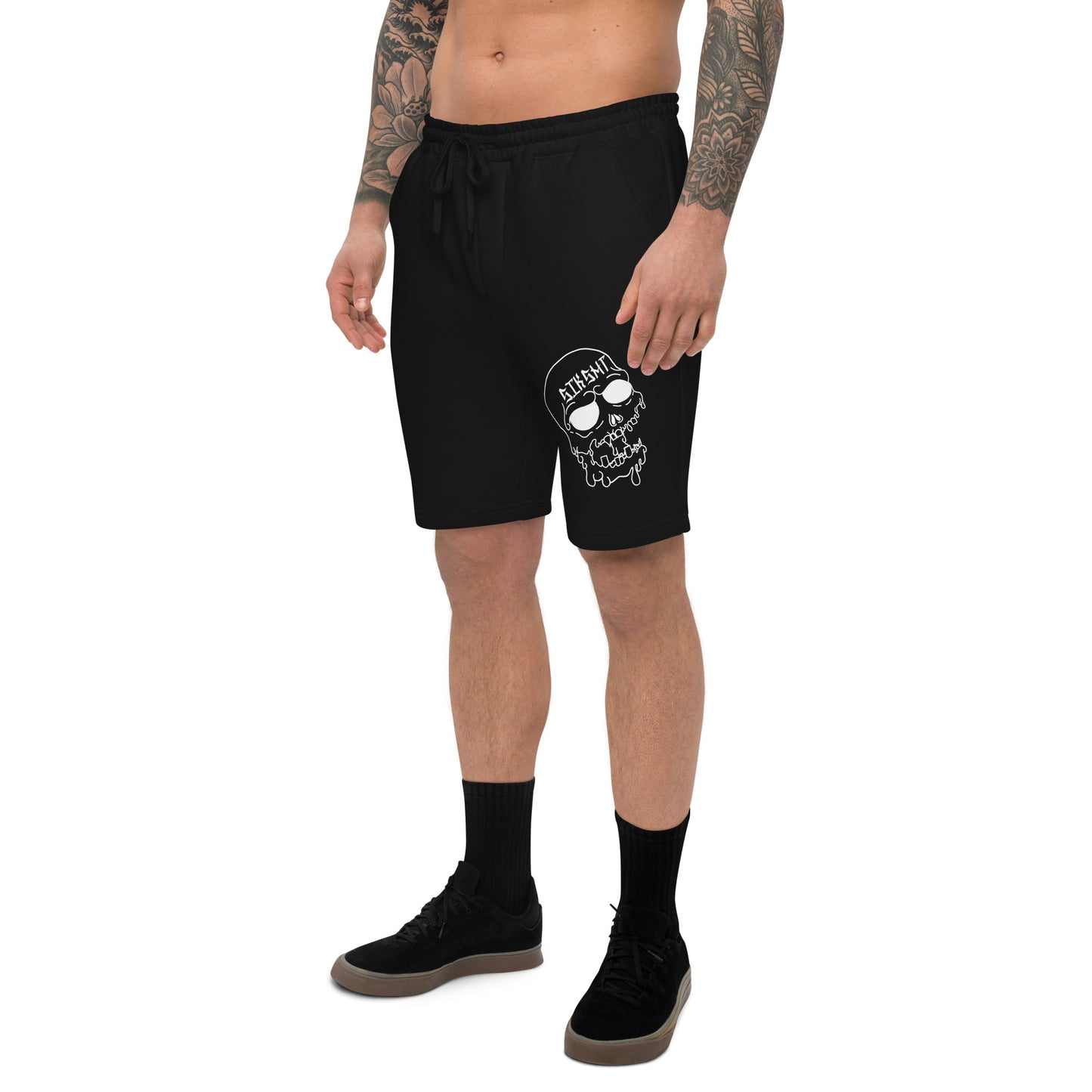 White SIKSKULL Men's Fleece Shorts