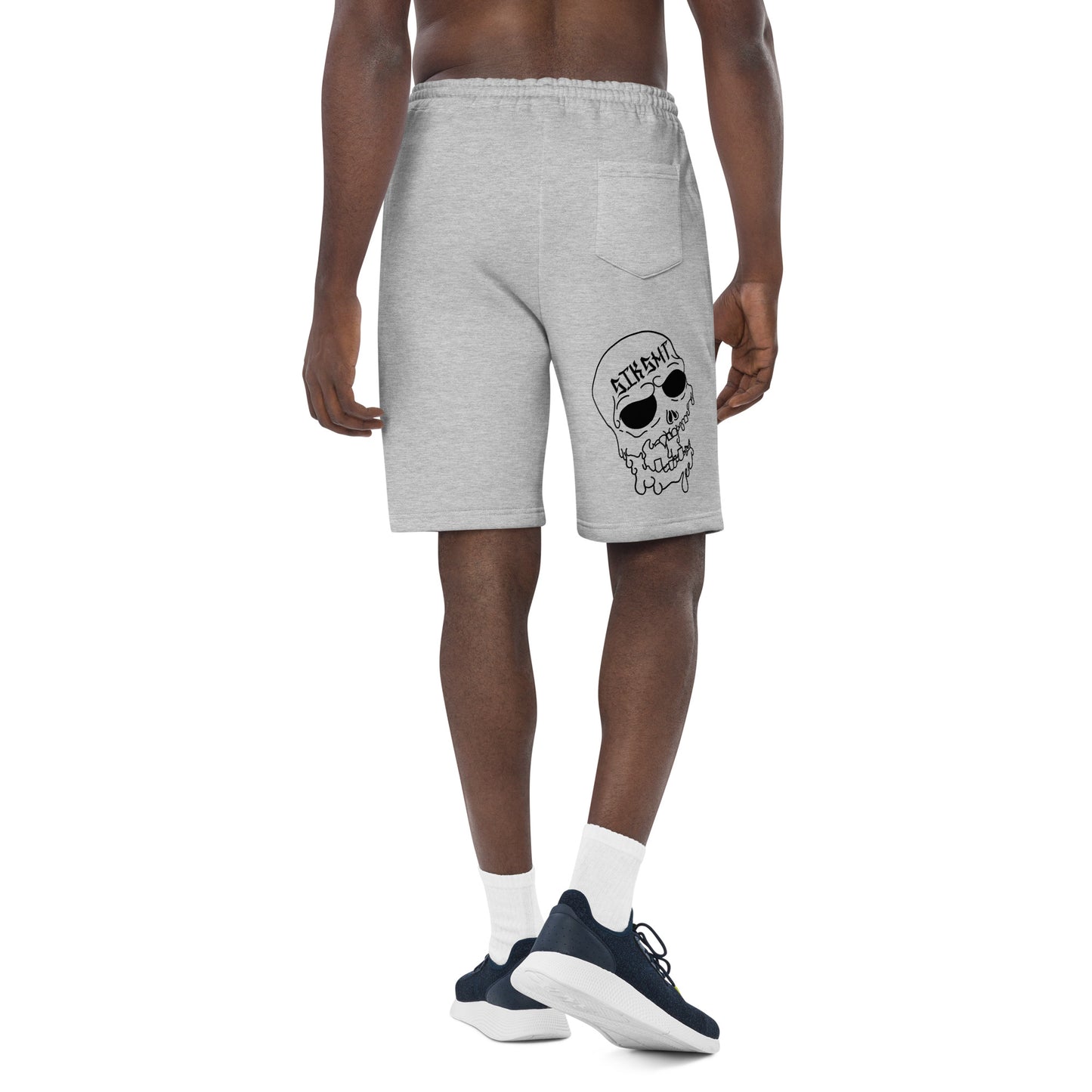 Black SIKSKULL Men's Fleece Shorts