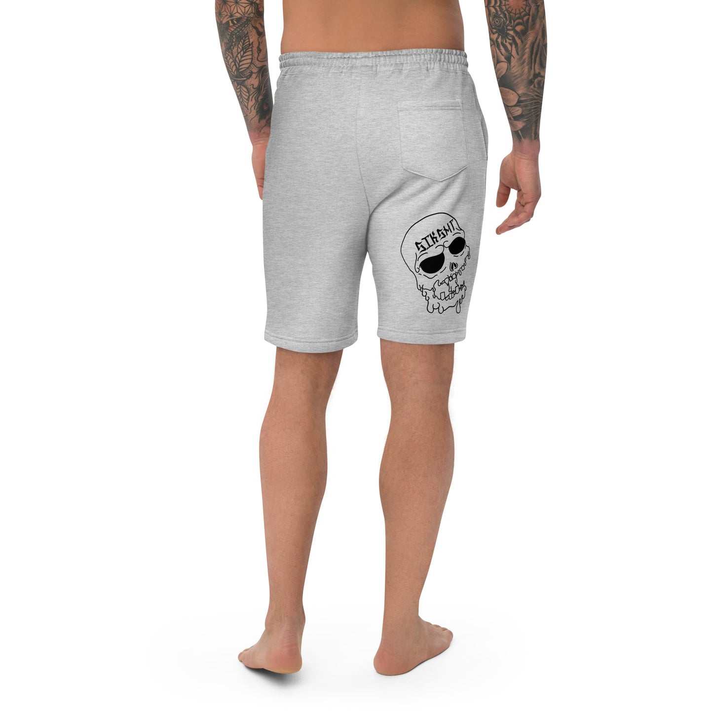 Black SIKSKULL Men's Fleece Shorts