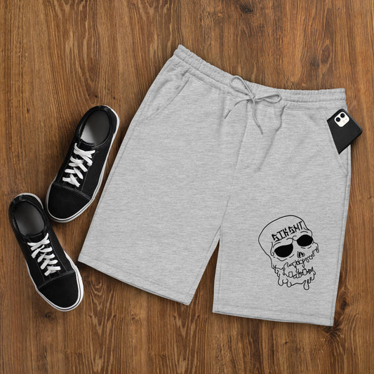 Black SIKSKULL Men's Fleece Shorts