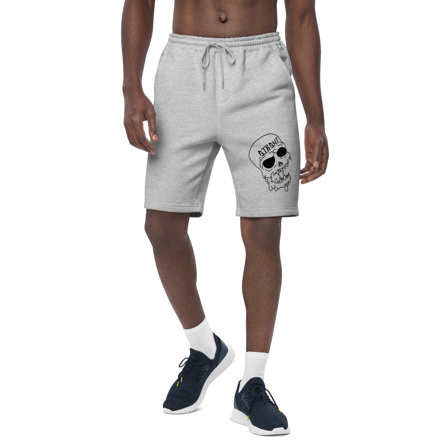 Black SIKSKULL Men's Fleece Shorts