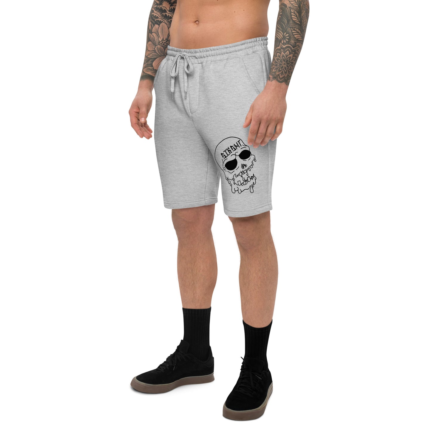 Black SIKSKULL Men's Fleece Shorts